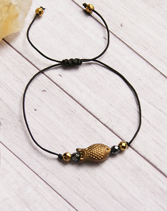 Złota rybka - na szczęście - hematyt, kaktusia