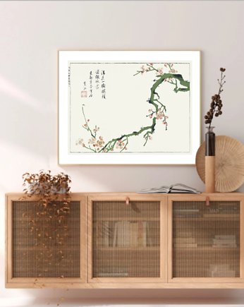 PLAKAT japoński, japandi dekoracja, obraz, grafika, black dot studio