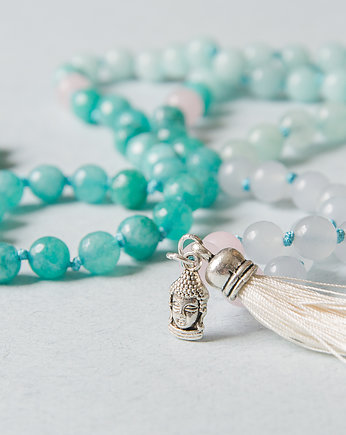 JADEITOWA MALA turkusowa // naszyjnik z Buddą, NOMAD ACCESSORIES