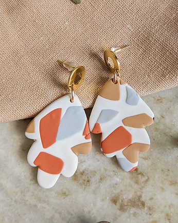 Lekkie kolczyki lastryko, biżuteria wyglądająca jak kamień. W stylu boho, Dary Rusałki