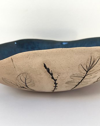 Artystyczna miska z roślinami w granacie, Ceramika Ana