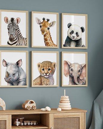 Zestaw Sześciu Plakatów Safari P111, OSOBY - Prezent dla dziecka