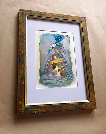 Lilka 89 - akwarela 16x24 cm unikat, Katarzyna Radzka