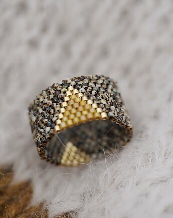 Pierścionek Beadingowy VolcanicSand 2, Karolina Herra