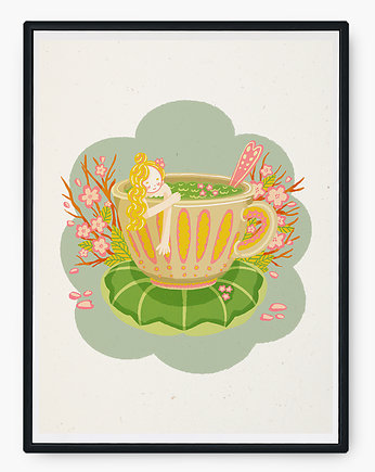 Plakat: zielona herbata, Agnieszka DeLew