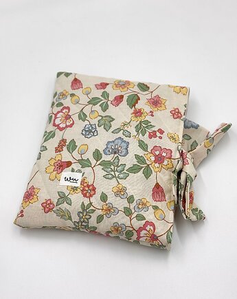 Otulacz na książkę Vintage kwiatuszki, wu handmade