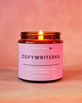 Świeca sojowa COPYWRITERKA, SOy