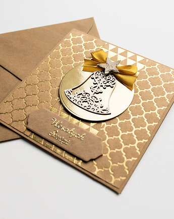 Kartka świąteczna złocona, Papiernik