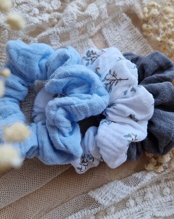 Zestaw 3 scrunchie, maka design