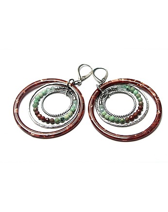 Wianki  circle /chocolate/ - kolczyki, Katia i krokodyl