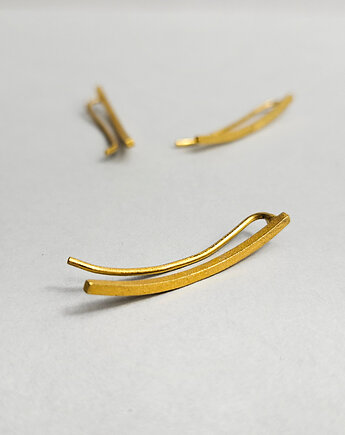 Nausznica pozłacana długa kolczyk wsuwka, KOBELA