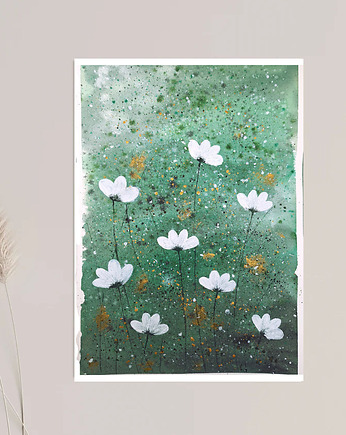 Oryginalna akwarela. Łąka A3, Malgorzata Domanska