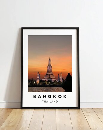 PLAKAT travel poster Bangkok zdjęcie personalizacja prezent dla niej, black dot studio
