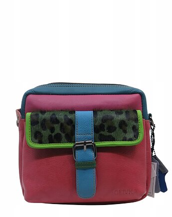 Torebka listonoszka unikatowa skórzana skóra naturalna pojemna OLIVKA, Olivka Warsaw