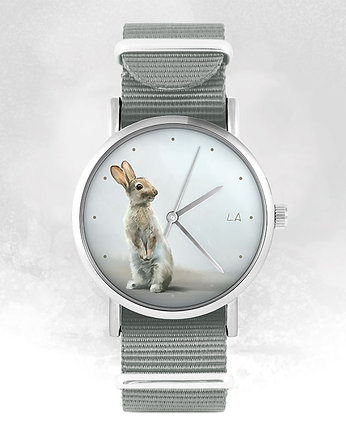 Zegarek - Zając - szary, nylonowy, yenoo