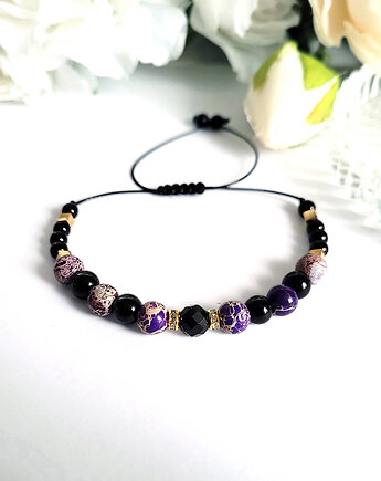 OCHRONA i SPOKÓJ Queen of dark z Turmalinem i Jaspisem cesarskim- fiolet, Seylla pracownia