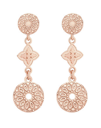 Kolczyki z różowego złota z medalionami, SOTHO