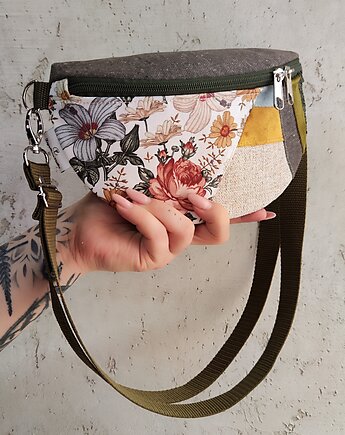 Nerka półksiężyc unikat jesienne kolory, Zapętlona Nitka