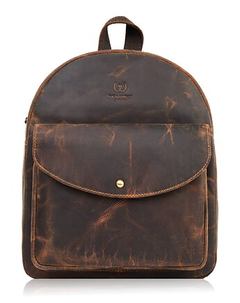 PLECAK DAMSKI RETRO VINTAGE BRĄZOWY T-18-BR, Paolo Peruzzi