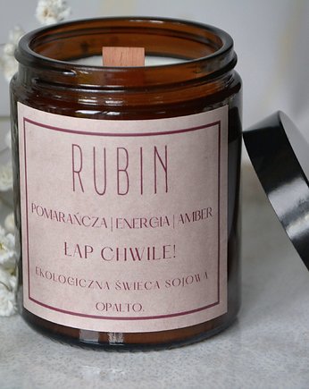 Ekologiczna świeca sojowa "RUBIN", OpaltoSwiece