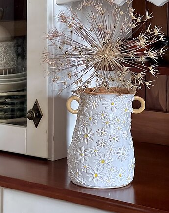 Wazon z uszkami w margerytki, GOceramika