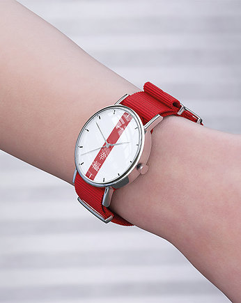 Zegarek - Szczęście - czerwony, nylonowy, yenoo