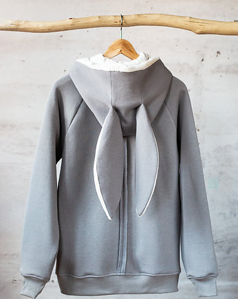 Bluza Męska Szary KRÓLIK z Uszami, USZYTE