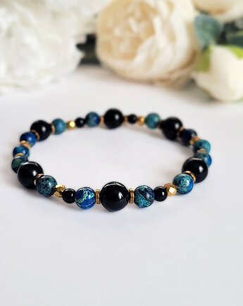 DOBRE SAMOPOCZUCIE-  Elegancka bransoletka z Jaspisem, Seylla pracownia