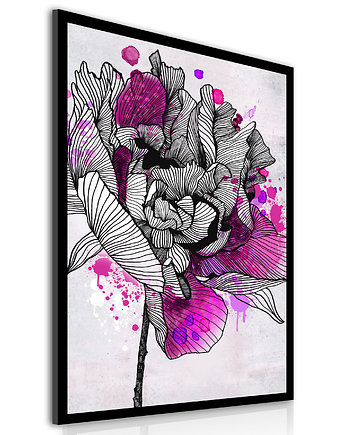 OBRAZ NA PŁÓTNIE - KWIAT RÓŻY   - 70x100cm, LUdesign gallery