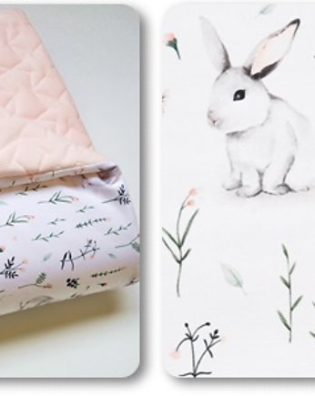 WYJĄTKOWY KOMPLET_ pikowany VELVET _ KRÓLIKI, MOJAMAJA