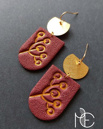Kolczyki bordo no3, Motywator Eweliny