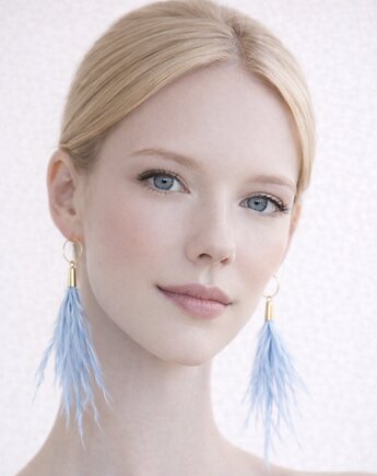 Kolczyki z piór topaz, Ajdacho