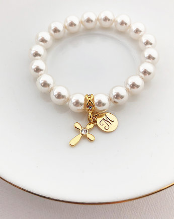PERSONALIZOWANA bransoletka komunia Chrzest, Anemon Atelier