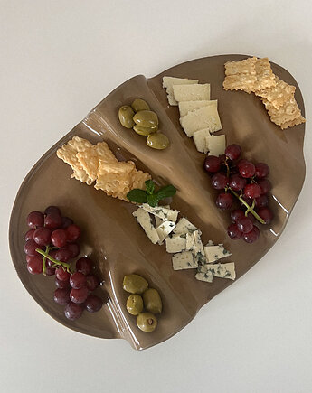 WAVY no. 15 tapas / deska na sery / patera na przekąski jasny brąz, Soul Label