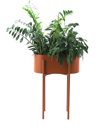 Kwietnik Metalowy PIATO 70cm Miedziany, JAKPOLDESIGN