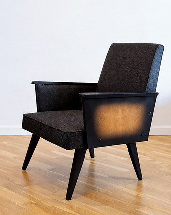 Fotel, po renowacji - tapicerka Blazer, 100% wełna (Camira), TRWA