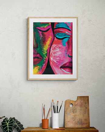 "Faces" plakat reprodukcja obrazu, JustynaSzewczykart