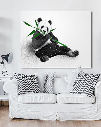 OBRAZ NA PŁÓTNIE -  100x80cm PANDA, LUdesign gallery