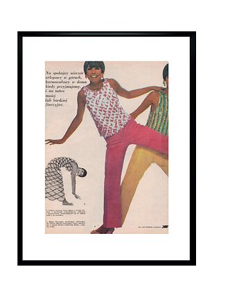 Plakat Oprawiony kolaż prasowy z 1966, fot. Guy Bourdin, RiskyWalls