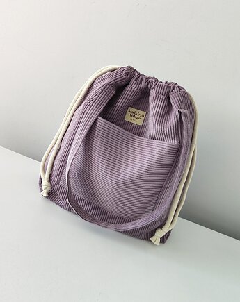 Torba SummerBag LAVANDA-duża lawendowa torba sztruksowa, Słodkiego Miłego Szycia