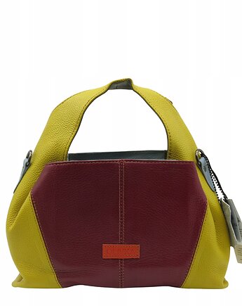 Torebka damska skórzana do ręki ze skrawków skór elegancka kolorowa OLIVKA, Olivka Warsaw