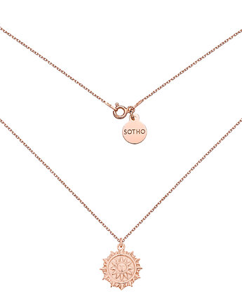 Naszyjnik z różowego złota ze słońcem