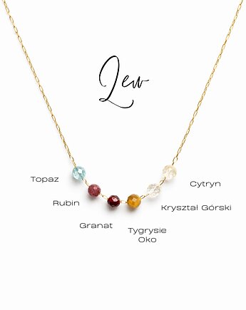 Twój ZODIAK, Naszyjnik Glam, Lew, złoty, GLAM