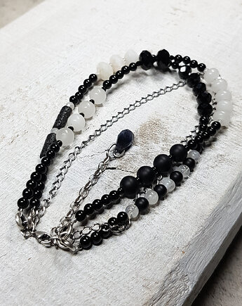 Czarno-biała bransoletka bs5, JanArt