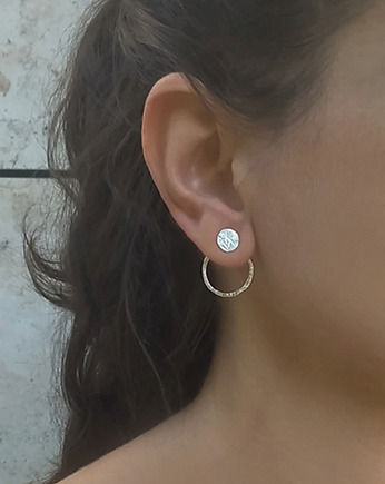 Kolczyki DOUBLE RINGS, srebro 925, Friedman Jewelry