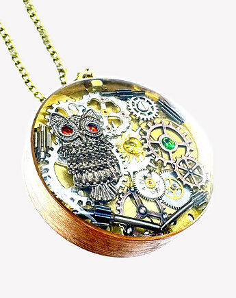 WISIOR dwustronny - SOWA (owl)  III - 3D, DROBINY CZASU