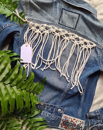 Macrame bohojeans ornament  Y, Rootsofmacrame