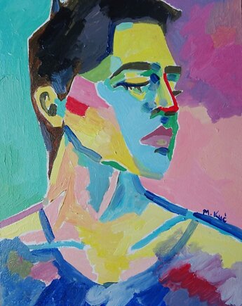 Obraz do salonu portret mężczyzny, alice oil on canvas