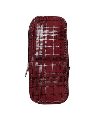 Etui na 3 pióra długopisy bordowe skóra, Lamato