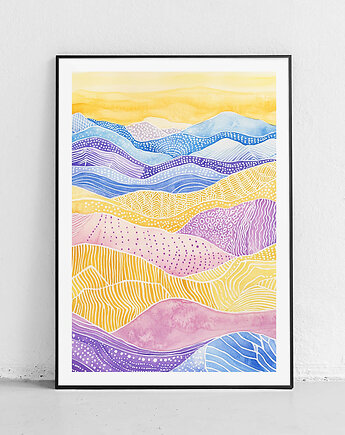 Plakat Kolorowe wzgórza abstrakcji, Harvest Maison